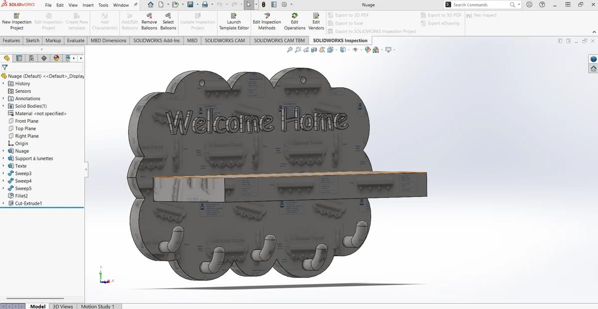 Conception d’un rangement mural dans SolidWorks
